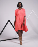 Robe cape corail avec zip