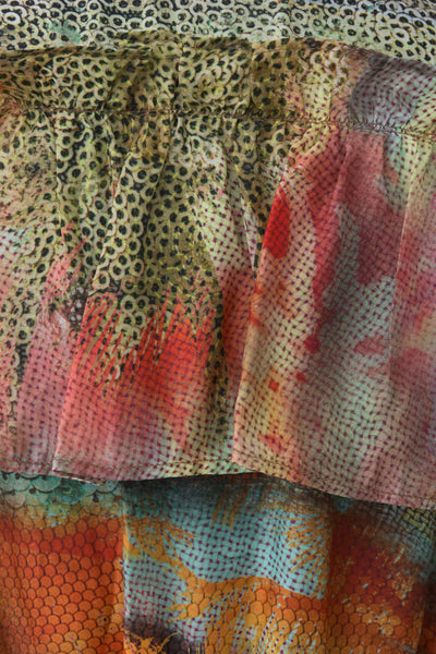 Robe longue soie imprimé animal