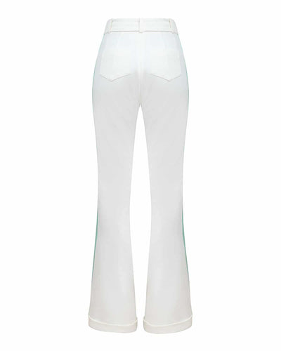Pantalon Bi-colore Blanc et Vert d’eau