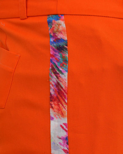 Pantalon Bi-colore Orange et Multicolore