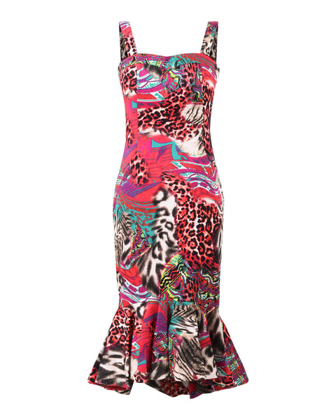 Innes animal print dress