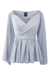 TOP GRIS PERLE COL BATEAU CROISÉ