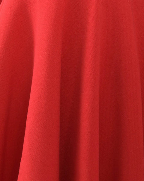 Robe patineuse asymétrique rouge