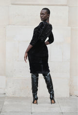 Robe drapée by-matière