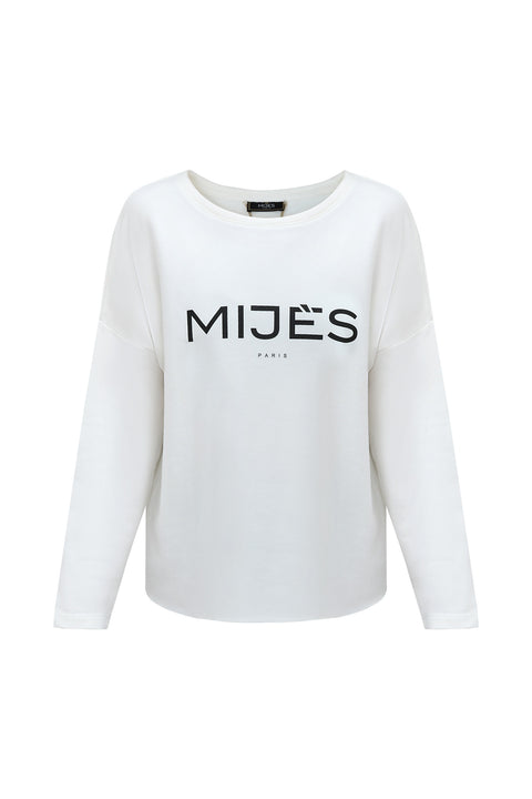 Sweat-shirt blanc logo mijes