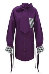 ROBE CHEMISE AVEC EMPIECEMENT VIOLET